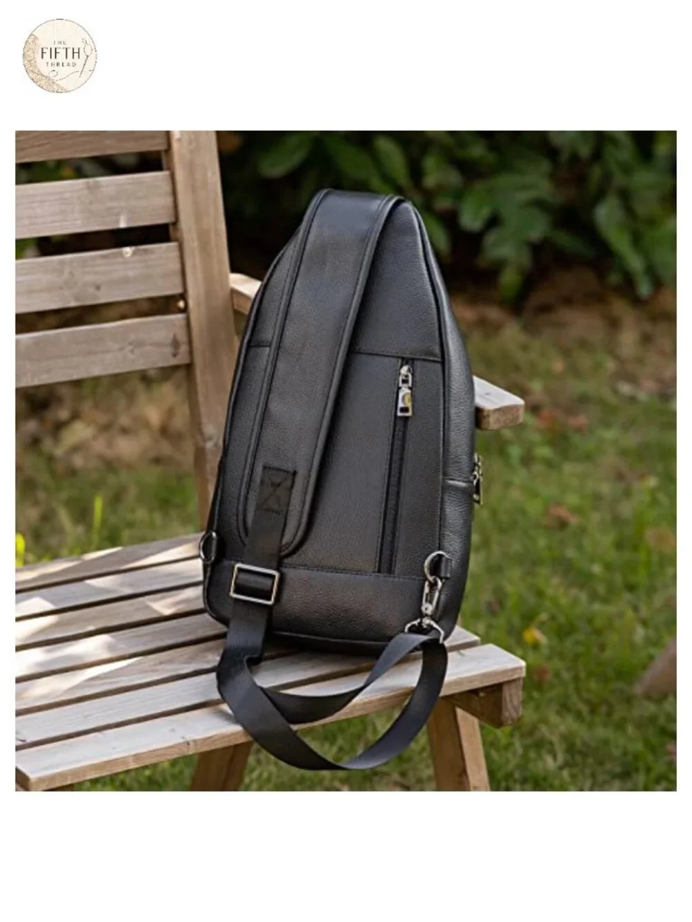 Italian Leather Sling Crossbody Bag Anti-Theft Travel Daypack